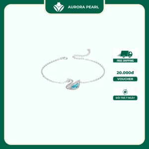Lắc tay bạc nữ AuroraPearl LT9999 - Thiên nga đính đá lấp lánh